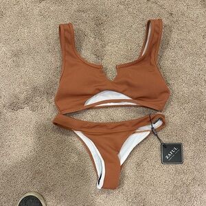 Zaful Terracotta Bikini Set